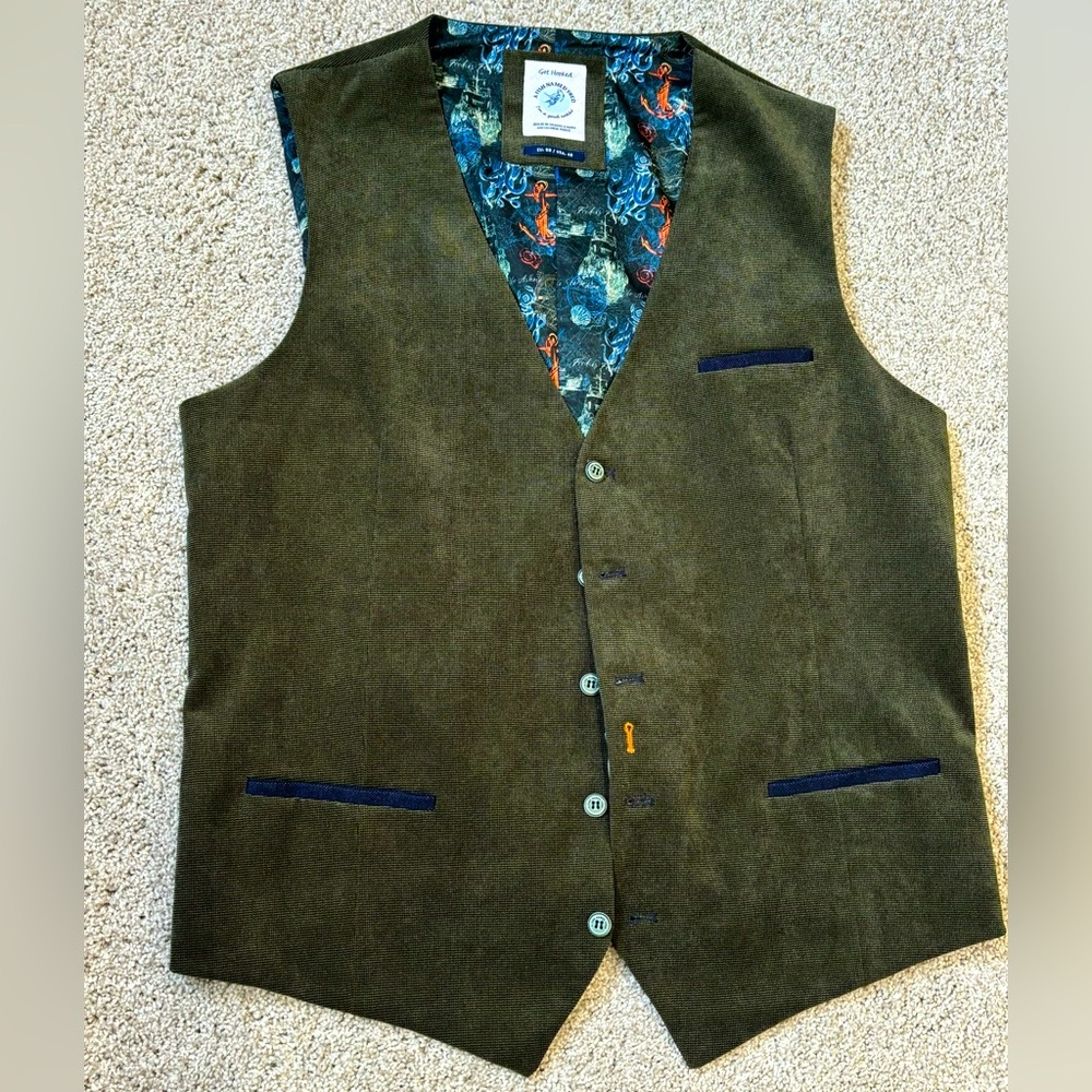 Fish Named Fred Mens Vest Size US 46 Fisherman Sporty Durable